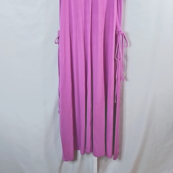 Melloday Pink Sleeveless Elastic Waist Midi Dress Size XL - Picture 8 of 9